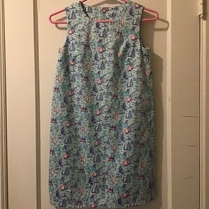 Vineyard Vines Kids Dress - Blue and Pink Sailboat Print